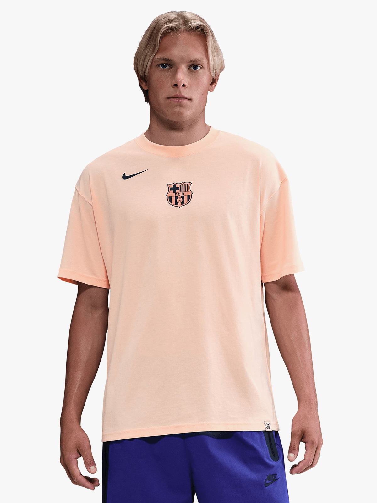 Nike Men's FC Barcelona T90 Remix Mango Tee - Retro Football Style