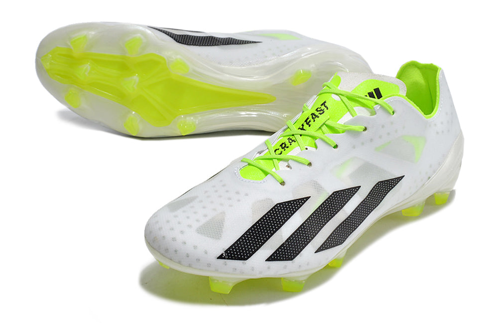 X CRAZYFAST+ FG Cloud White / Core Black / Lucid Lemon