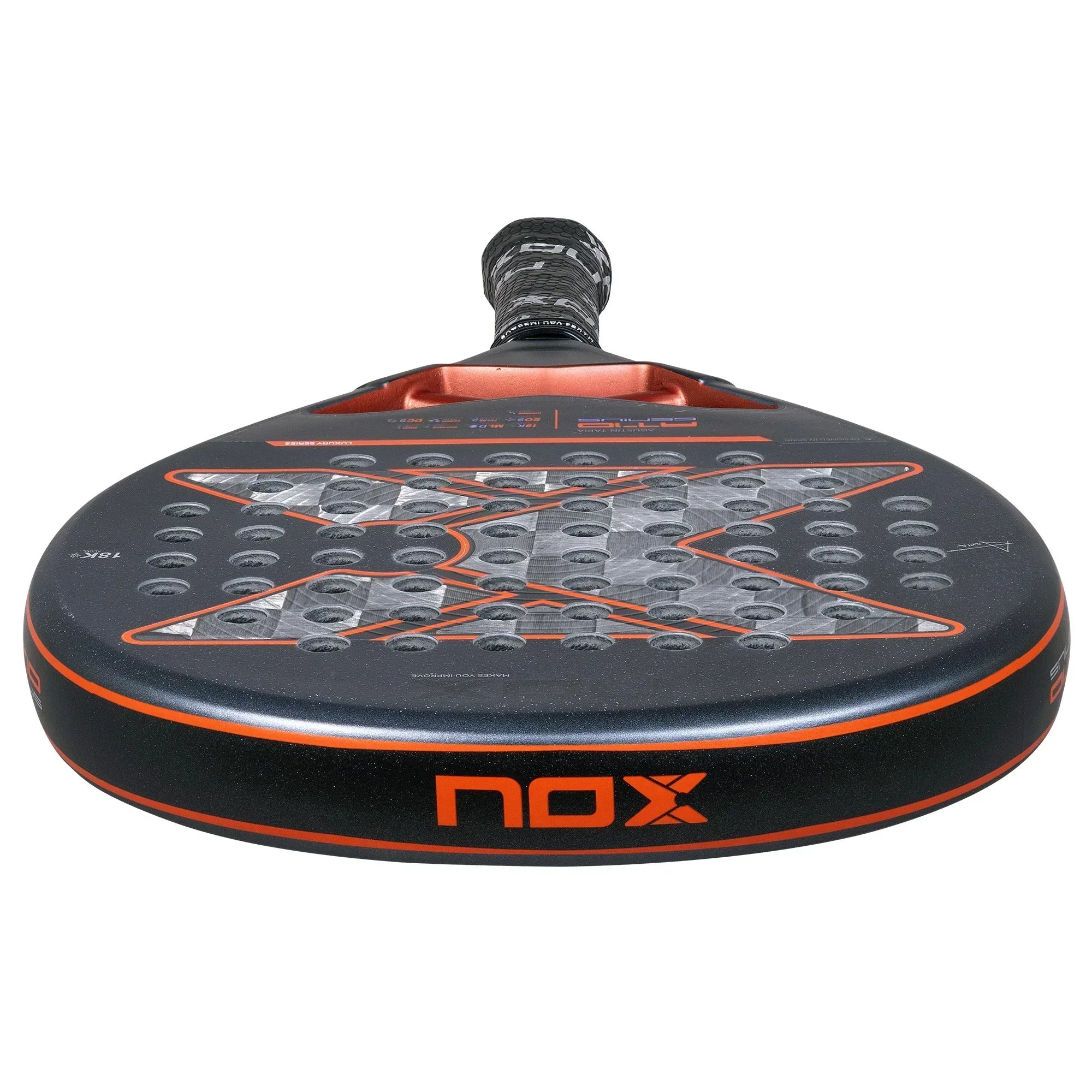 NOX AT10 Genius 18K Alum Padel Racket - Top
