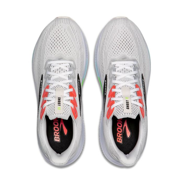 Brooks Ghost 17 White/Pink Clay/Gecko