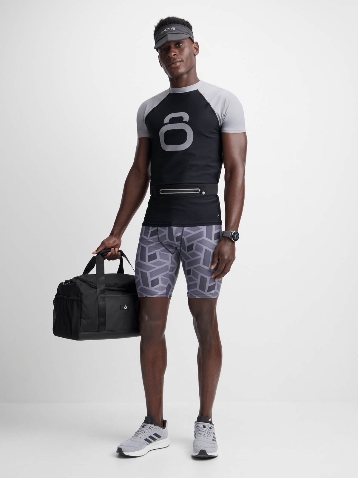 TS KB Men's All Over Print Grey Performance Swim Jammer Durable
