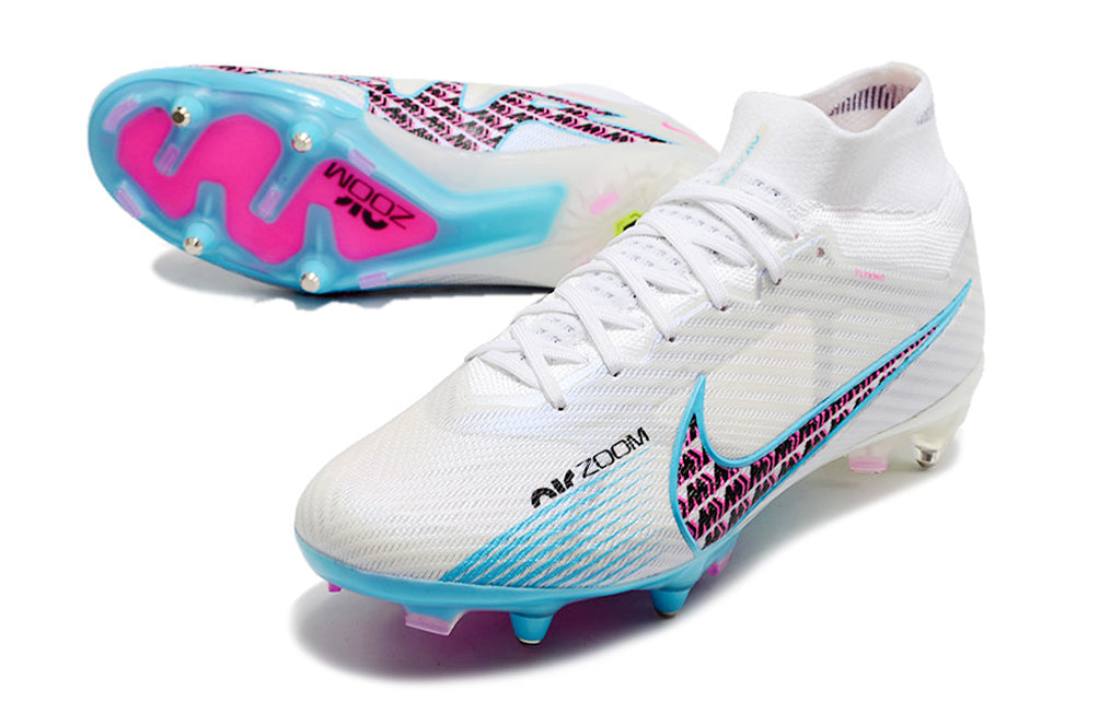 Air Zoom Mercurial Superfly 15 Elite FG White/Blue/Pink