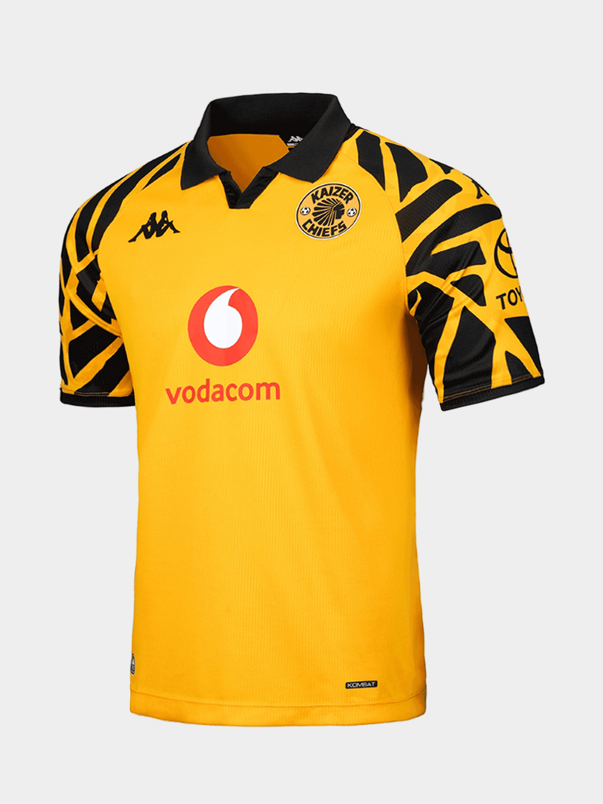 Kappa Youth Kaizer Chiefs Home 25/26 Yellow Kombat Football Stadium Jersey