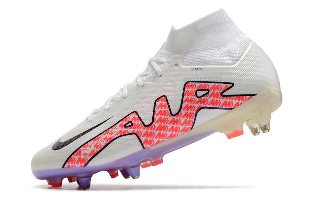Air Zoom Mercurial Superfly 15 Elite FG White/Black/Pink Metal Studs