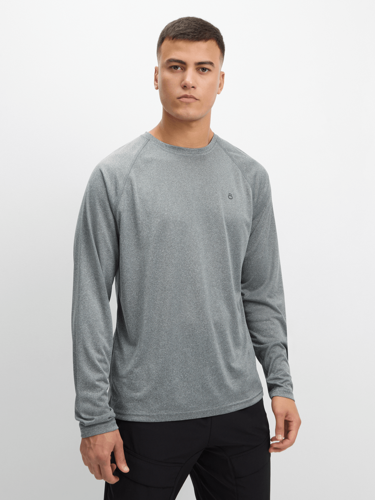 TS Men's Legacy Gray Melange Performance Long Sleeve Tee - Stay Cool, Protected