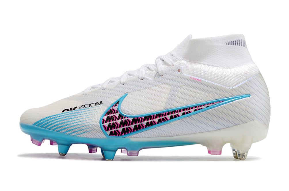 Air Zoom Mercurial Superfly 15 Elite FG White/Blue/Pink