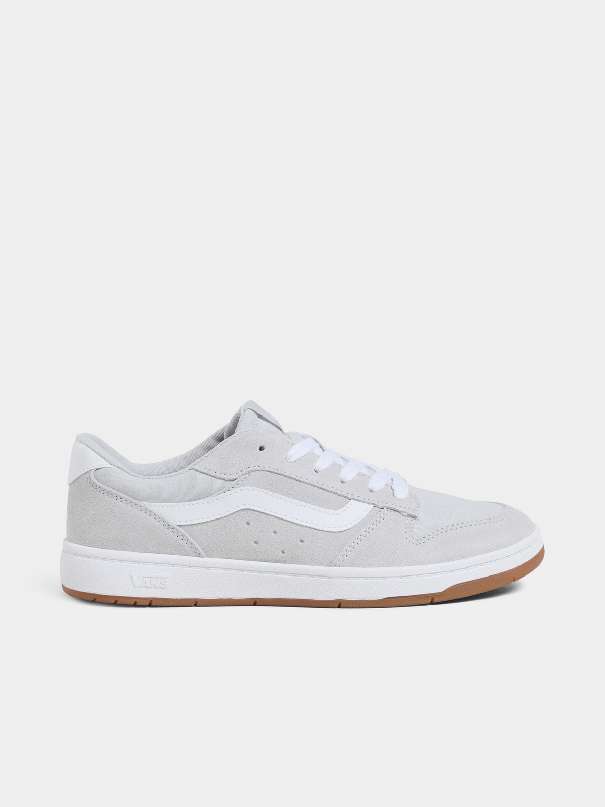 Vans Men's Ryland Grey White Gum Sneakers - Classic Suede Streetwear Style