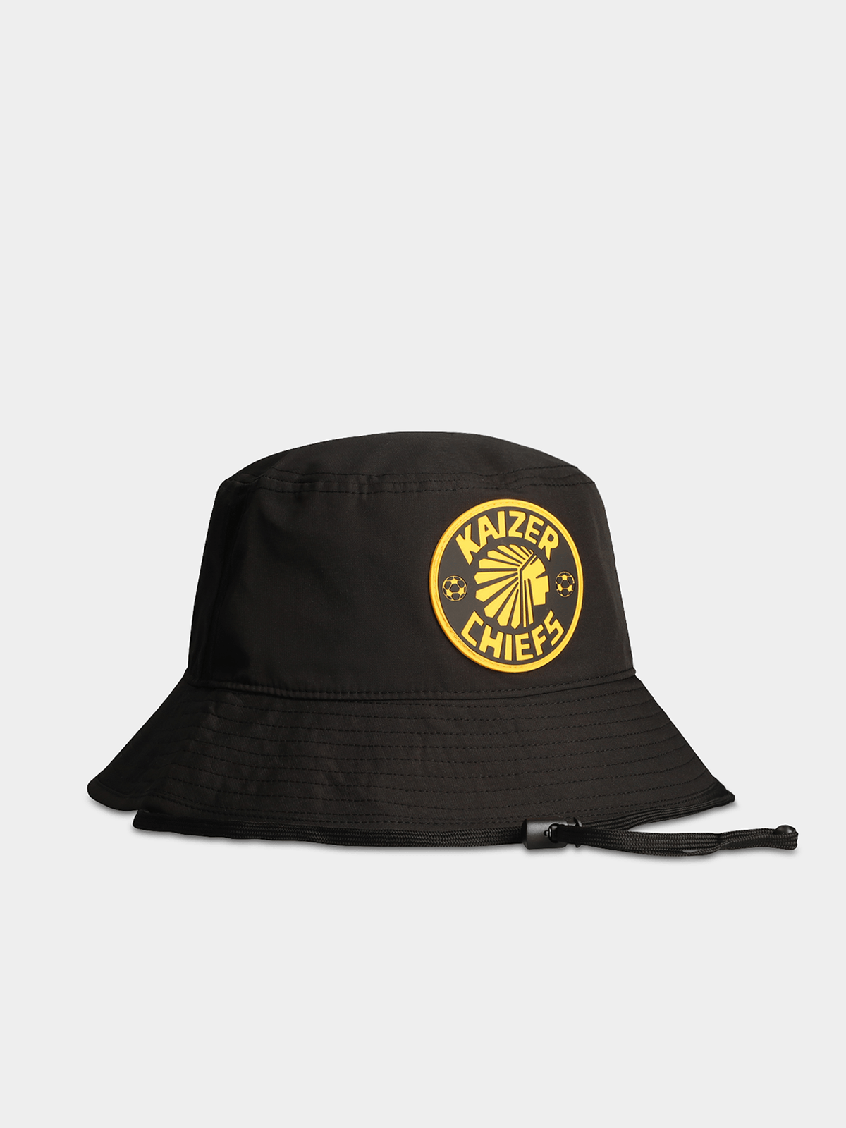 Official Kappa Kaizer Chiefs Kano Black Yellow Adjustable Fan Bucket Hat