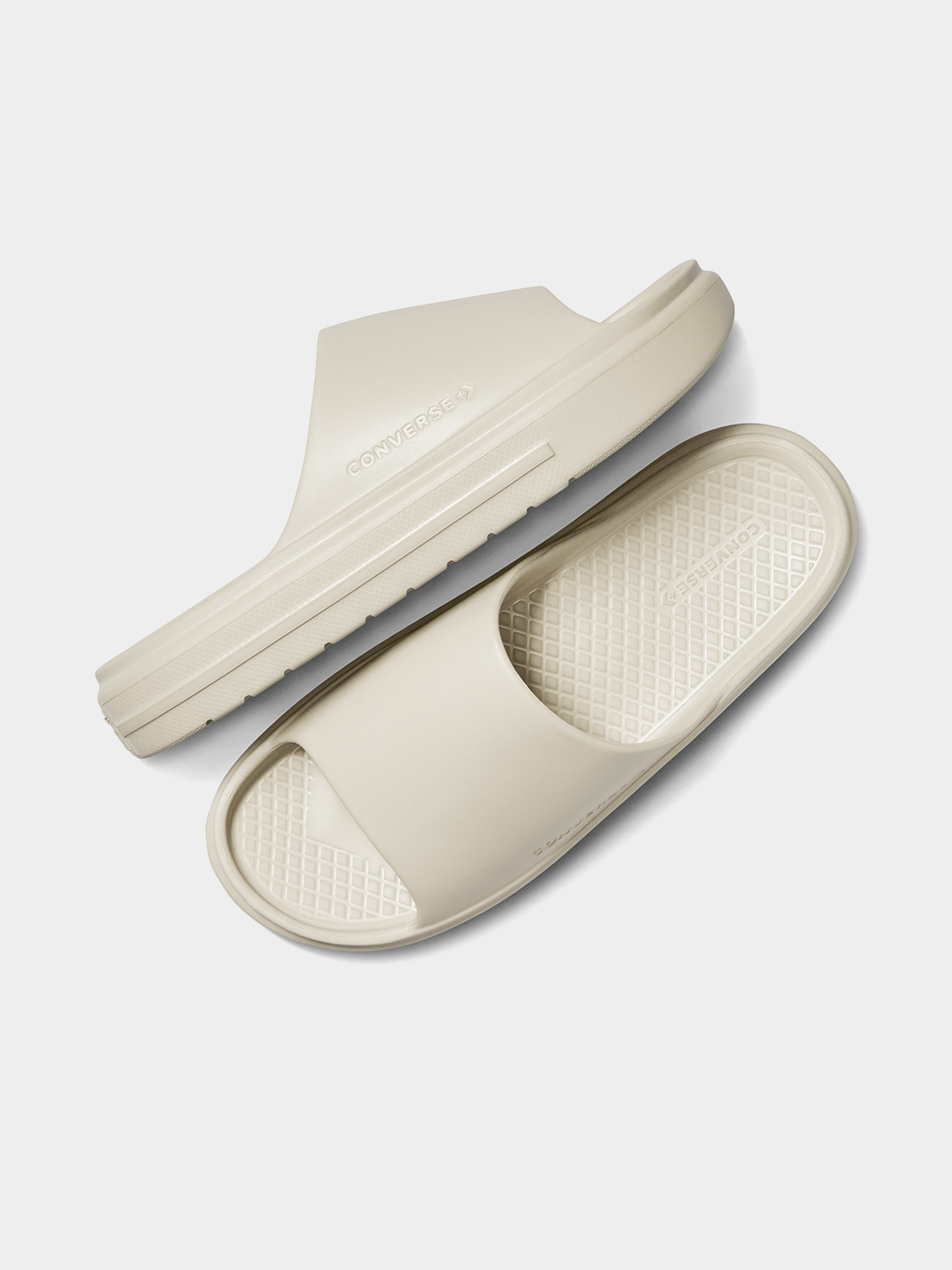 Converse Men's Essential Stone Comfort Slides - Lightweight Casual Beach Sandals