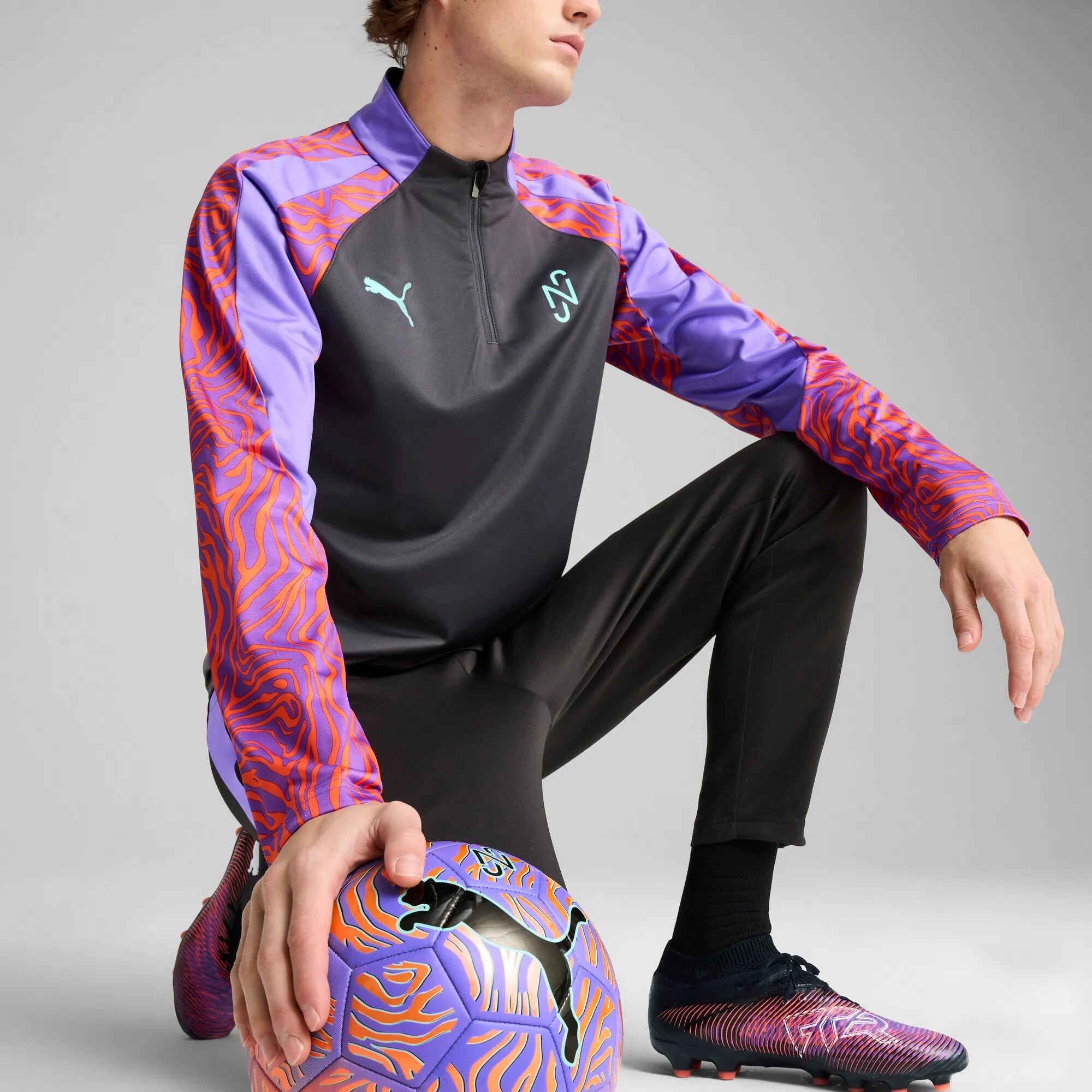 Puma Neymar JR Creativity 1/4 zip Dark Coal
