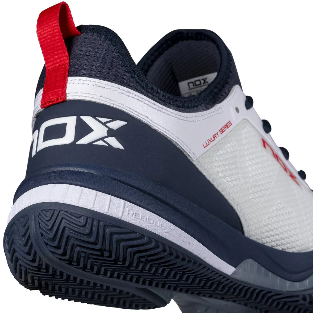 Nox NERBO Padel Shoe - White/Blue-Heel