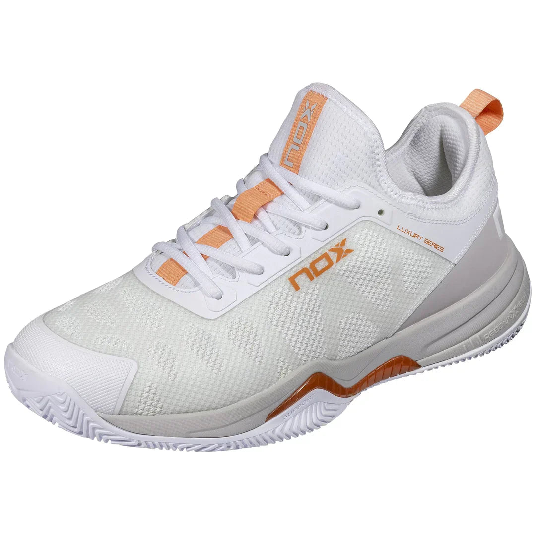 Nox NERBO Padel Shoe - White/Coral-Top